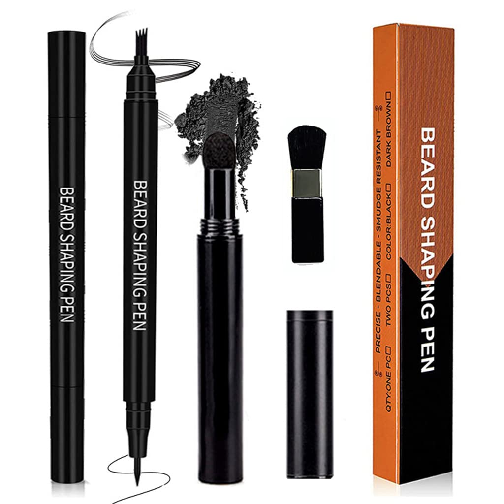 MAYCREATE Beard Pencil Filler for Men Dual Tip 2 in 1 Beard Pencil with Beard Filler Powder for Beard Styling, Sweat Proof Beard Pencil Filler Mustache Kit for Men Beard, Mustache, Eyebrows (black) MAYCREATE Beard Pencil Filler for Men Dual Tip 2 in 1 Beard Pencil with Beard Filler Powder for Beard Styling, Sweat Proof Beard Pencil Filler Mustache Kit for Men Beard, Mustache, Eyebrows (black)